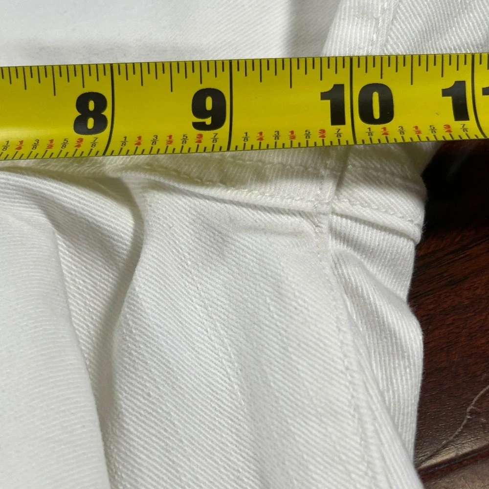 Rock & Republic Carnivale White Tuxedo Stripe Cropped Jeans Women 16 R210594 EUC